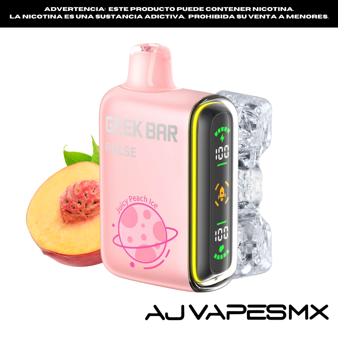 como abrir un geek bar pulse Disposable (15,000 Puffs) CHERRY BLAST ICE GEEK geek bar clr Flavor:Peach Berry