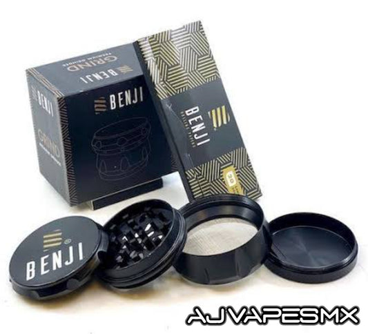 Grinder Aluminio & Booklet | BENJI - AJ Vapes Mx -